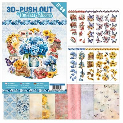 3D Push-Out Book 59 - Timeless Bloomes