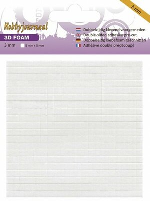 Hobbyjournaal - Foam blokjes - 3 mm