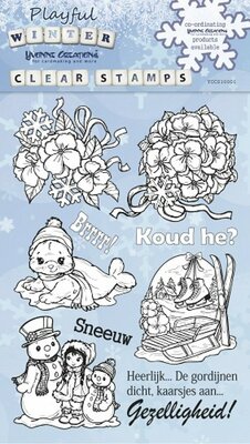 YCCS10001 Playfull Winter - Clear Stamp - Yvonne Creations