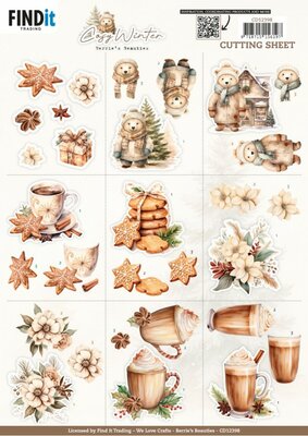 CD12398 3D Cutting Sheet - Berries Beauties - Cosy WInter - Mini