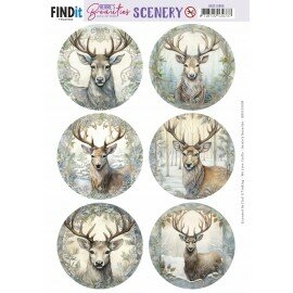 BBSC10009 Push-Out Scenery - Berries Beauties - Deer Round