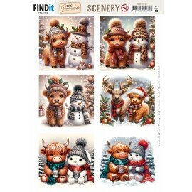 BBSC10109 Scenery Push out - Berries Beauties - Highland Holidays - Square