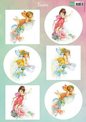 VK9560 – Marianne Design - Knipvel - bloemen elfjes 1  A4