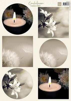 VK9625 Marianne Design - Knipvellen - Condoleance - Candle light A4