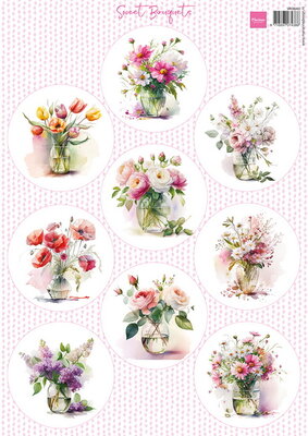 VK9640 Marianne Design - Knipvellen - Sweet Bouquets A4