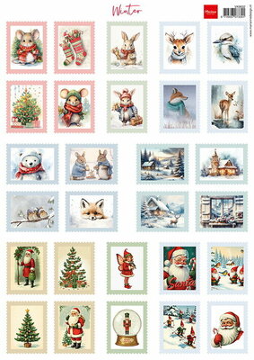 VK9632 Marianne Design - Knipvellen - Stamps - winter A4