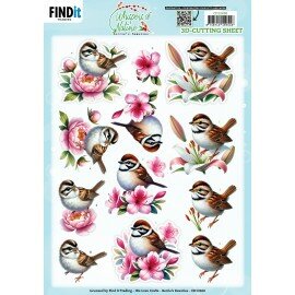 CD12438 3D Cutting Sheet - Berries Beauties - Whispers of Nature - Brown