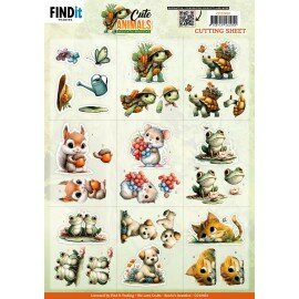 CD12452 Cutting Sheet - Berries Beauties - Cute Animals - Mini
