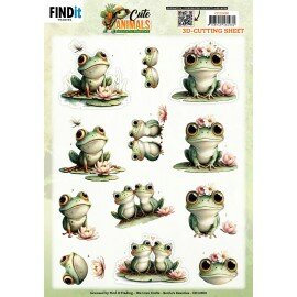CD12450 3D Cutting Sheet - Berries Beauties - Cute Animals - Frogs