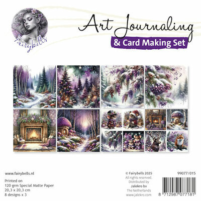 015 Fairybells Art Journaling & Card Making Set Kerst Paars