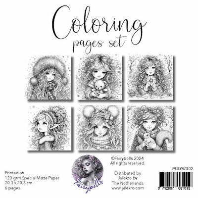 002 Fairybells Coloring Pages kleurplaten Set 2