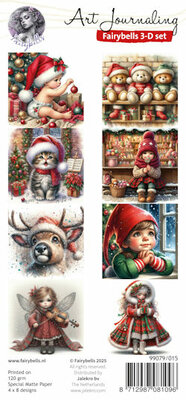 015 Fairybells 3-D setje Kerst Rood