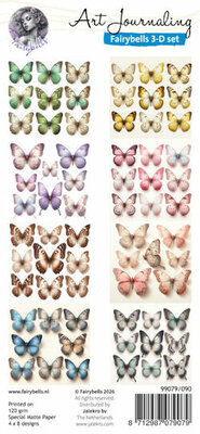 090 Fairybells 3-D setje Kleurrijke Vlinders