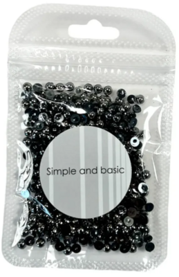 SBA564 Halfpearls 4mm Polished Antique Silver/Antiek Zilver