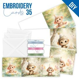 STDOPP035 Stitch and Do Cards 35 - Birthday Monkey