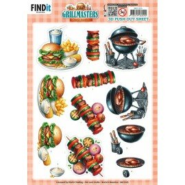 SB11125 3D Pushout Sheet - Berries Beauties - Grillmasters - Flame Grilled Favorites