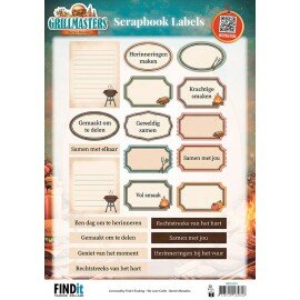 BBSL004 Berrie's Beauties Scrapbook Labels - Grillmasters - NL
