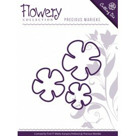 PM10064 Die/Snijmal - Precious Marieke - Flowery/Bloemen - Buttercup Trio/Boterbloem trio