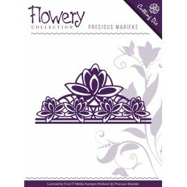 PM10062 Die/Snijmal - Precious Marieke - Flowery/Bloemen - Fleur-de-Lis Ornament/Franse lelie ornament