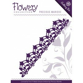 PM10061 Die/Snijmal - Precious Marieke - Flowery/Bloemen - Fleur-de-Lis border/Franse lelie rand