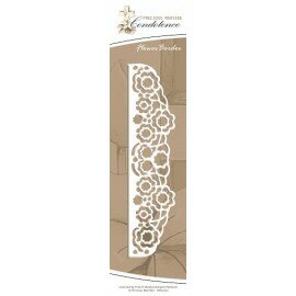 PM10031 Die/Snijmal - Precious Marieke - Condoleance/Condoleren - Flower Border/Bloemen rand