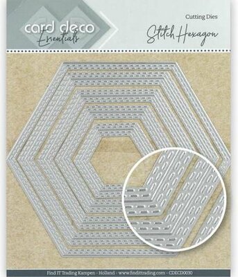 CDECD0030 Card Deco Essentials - Cutting Dies/Snijmallen - Stitch Hexagon