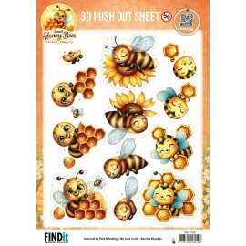SB11129 3D Pushout Sheet - Berries Beauties - Sweet Honey Bees - Golden Garden