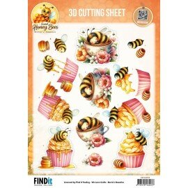 CD12474 3D Cutting Sheet - Berries Beauties - Sweet Honey Bees - Honey Bee Delights