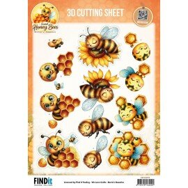 CD12473 3D Cutting Sheet - Berries Beauties - Sweet Honey Bees - Golden Garden