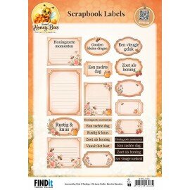 BBSL006 Berrie's Beauties Scrapbook Labels - Sweet Honey Bees - NL