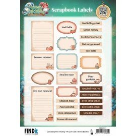 BBSL008 Berrie's Beauties Scrapbook Labels - Happy Gnomes - NL