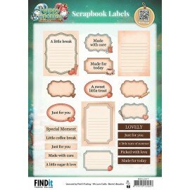 BBSL007 Berrie's Beauties Scrapbook Labels - Happy Gnomes - EN