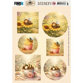 BBSC10141 Scenery Push out - Berries Beauties - Sweet Honey Bees