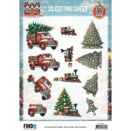CD12488 3D Cutting Sheet - Berries Beauties - Victorian Christmas Tales - Underneath The Christmas Tree