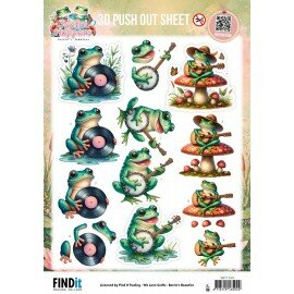 SB11143 3D Pushout Sheet - Berries Beauties - Joyful Hoppers - Hopping Harmony