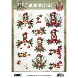 CD12498 3D Cutting Sheet - Berries Beauties - Fairy Christmas - Christmas Fairy