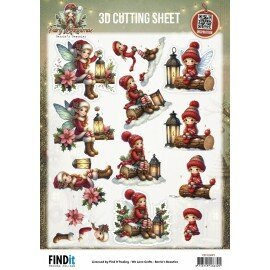 CD12497 3D Cutting Sheet - Berries Beauties - Fairy Christmas - Lantern