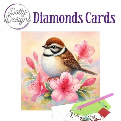 DDDC1218 Doty Designs Diamond Cards - Blush Blossom Sparrow