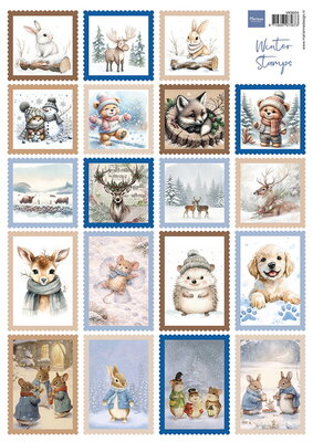 Marianne Design Knipvel Winter Stamps A4
