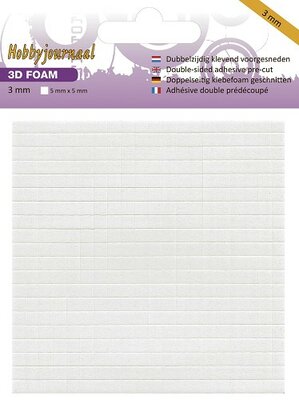 Hobbyjournaal - 3D Foam Blokjes - 3 mm