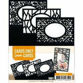 Cards Only - Laser Cards - Set 2 zwart - 3 verschillende A6-kaarten