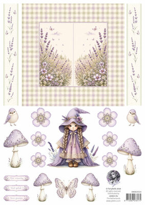 Fairybells combi knipvel voor pop-up en decoupage - lavendel combi