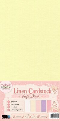 Mabel and Moss Linen Cardstock - Soft Blush