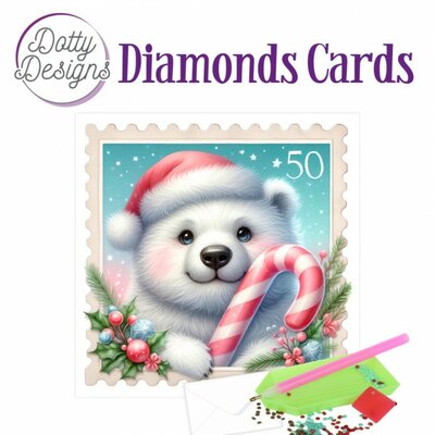Dotty Designs Diamond Cards - Polar Bear Christmas