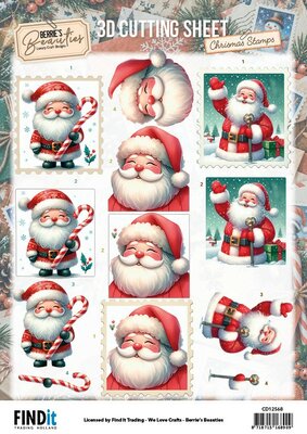 3D Cutting Sheet - Berrie's Beauties - Christmas Stamps - Santa Claus