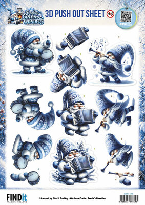 3D Pushout Sheet 11178 – Berries Beauties – Winter Gnome Wonders – Frozen Harmonies