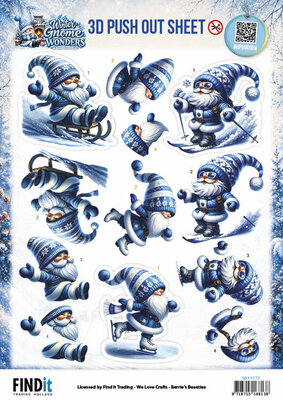 3D Pushout Sheet 11177 – Berries Beauties – Winter Gnome Wonders – Winter Fun