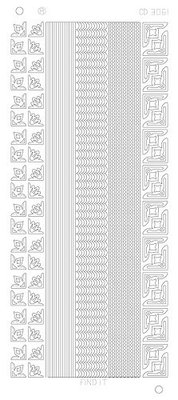 Stickervel 3061 CD Various Lines Corners Platinum