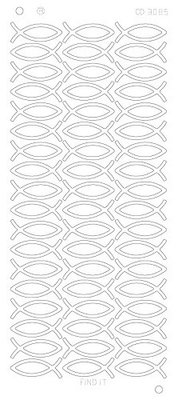 Stickervel 3085 CD Fish Platinum