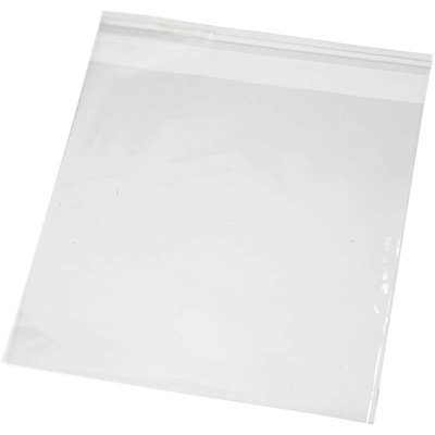Zakjes 160x160mm + klep met kleefstrip opp 30 micron 100 stuks
